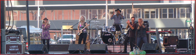 Laurie Morvan Band burning it up at the Tall City Blues Fest in Midland, TX