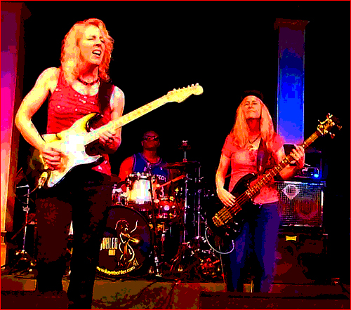 Laurie Morvan Band fires up the crowd at the Winter Festival of Blues in Santa Cruz, CA on March 10, 2013.