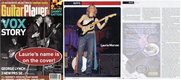 Guitar Player Magazine Feature Story on Laurie Morvan