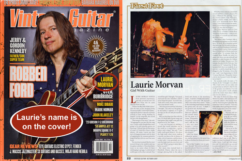 Vintage Guitar Feature  Article on Laurie Morvan