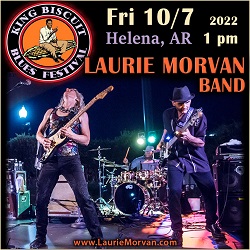 Laurie Morvan Band plays King Biscuit Blues Festival in Helena Arkansas on October 7 2022.