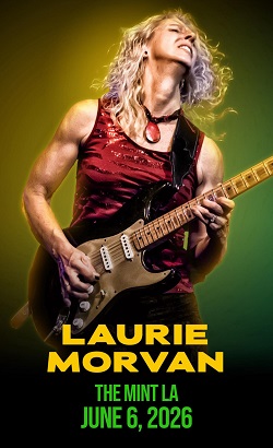 Laurie Morvan in special appearance at Ladies Sing the Blues at The Mint LA on June 6, 2026.