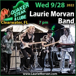 Laurie Morvan Band at Quaker Steak & Lube in Clearwater FL on September 28, 2022.