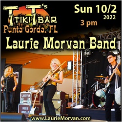 Laurie Morvan Band at TT's Tiki Bar in Punta Gorda, FL on October 2, 2022 at 3pm.