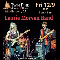 Twin Pine Casino hosts Laurie Morvan Band on December 9, 2022