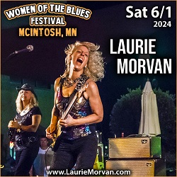 Laurie Morvan Band performs at Women of the Blues Festival in McIntosh, MN on June 1, 2024.