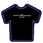 Black t-shirt with white lettering