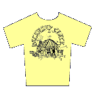 Yellow T-shirt with black Backroad Shack logo