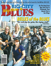 Laurie Morvan on cover of Big City Blues magazine Dec 09 Jan 10