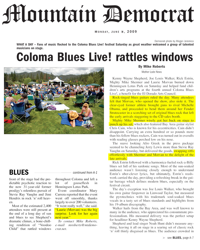 Mountain Democrat - Blues Festival Review