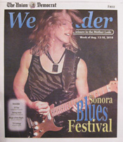Laurie Morvan on cover of Weekender, Union Democrat, 8/12/10