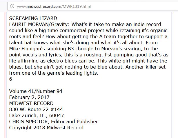 Midwest Record Cd Review article