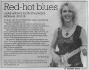 Pasadena Weekly Arts Section Feature Article on the Laurie Morvan Band