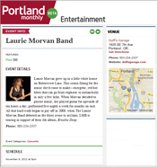 Portland Monthly features Laurie Morvan Band at Duff's Garage