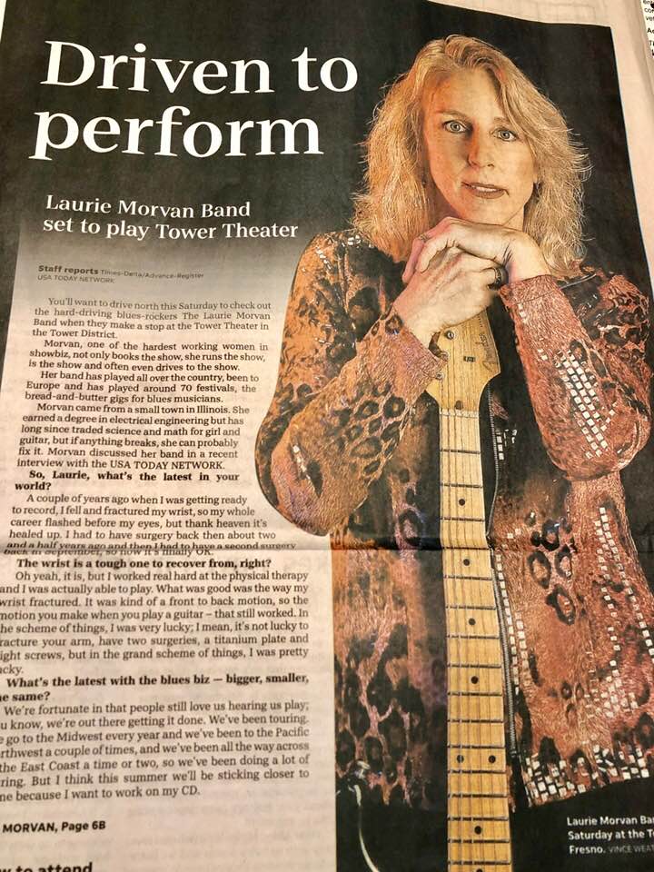 USA Today Entertainment Section Feature Article Laurie Morvan