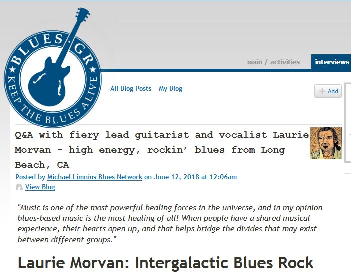 Blues.gr Interview with Laurie Morvan June 2018