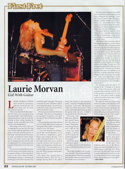 Girl With Guitar - a Vintage Guitar Magazine article